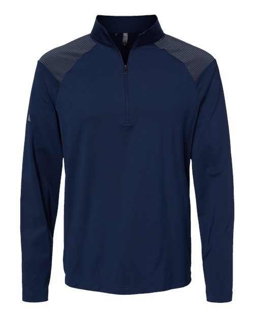 Adidas Shoulder Stripe Quarter-Zip Pullover - A520
