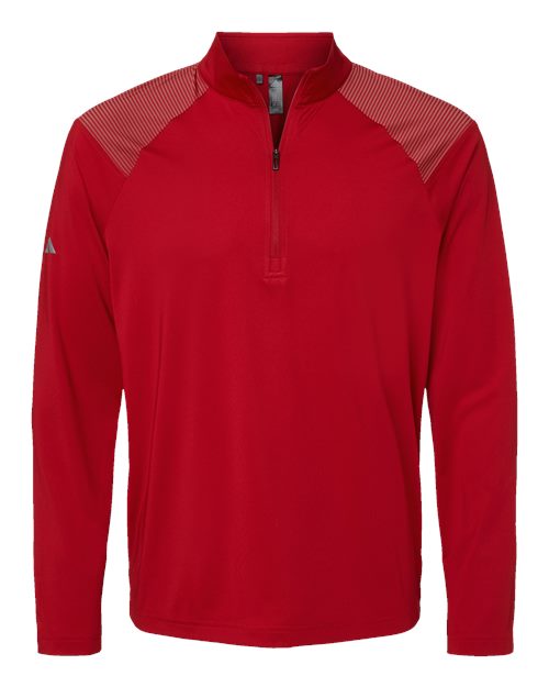 Adidas Shoulder Stripe Quarter-Zip Pullover - A520