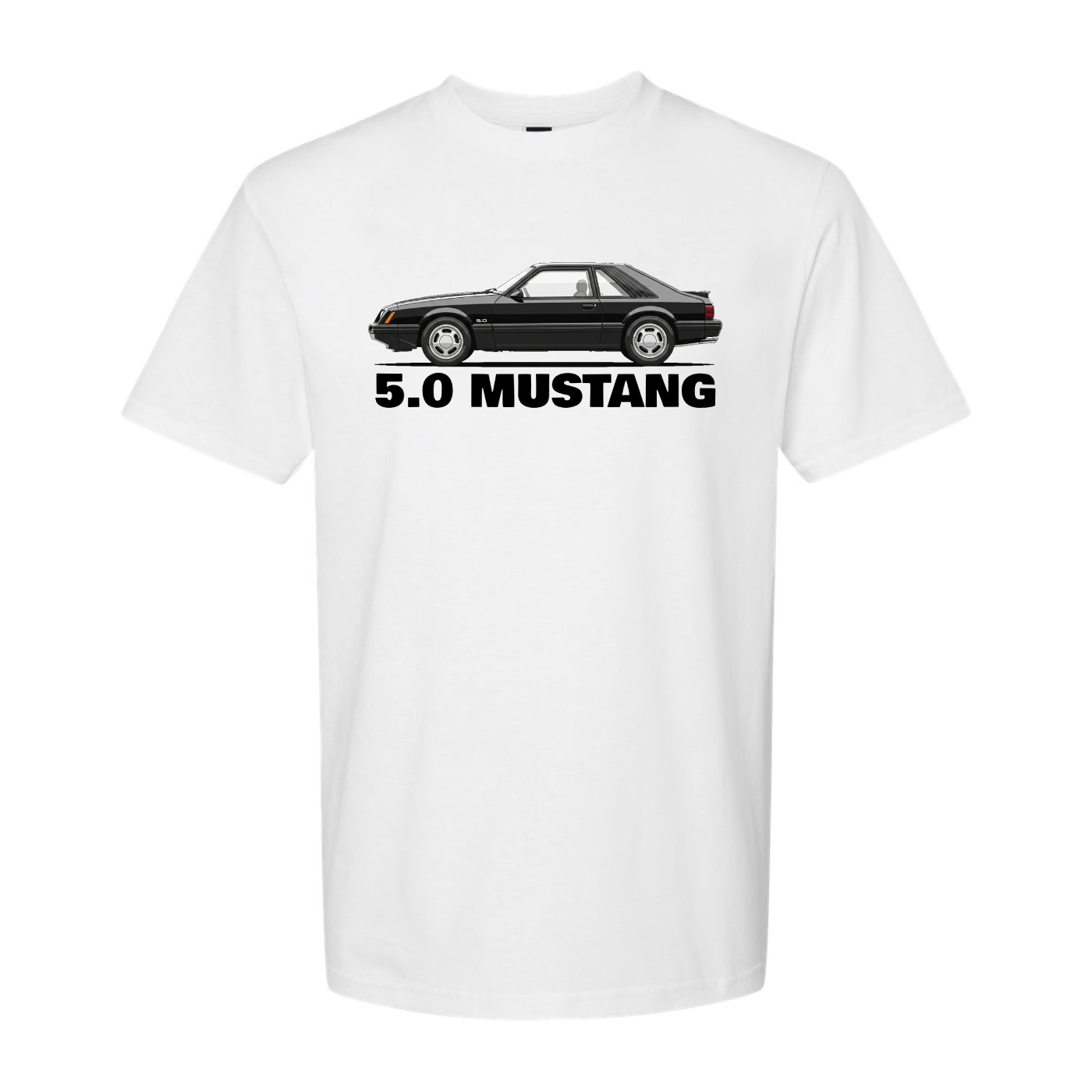 Black Ford Mustang GT 5.0 Hatchback T-shirt